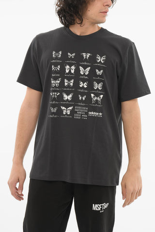 Crewneck T-shirt with Contrasting Graphic Print