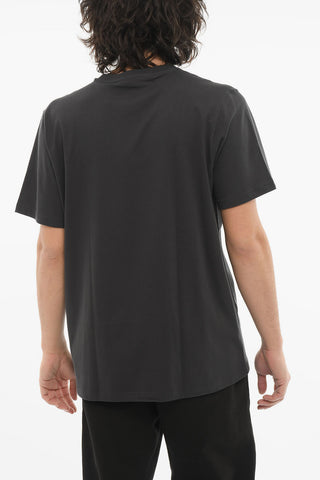 Crewneck T-shirt with Contrasting Graphic Print