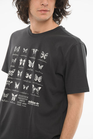 Crewneck T-shirt with Contrasting Graphic Print