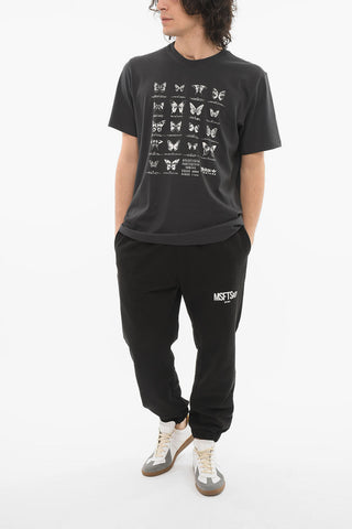 Crewneck T-shirt with Contrasting Graphic Print