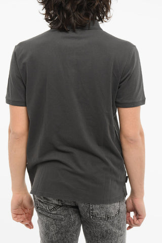 Polo Collar T-shirt with Embroidered Logo