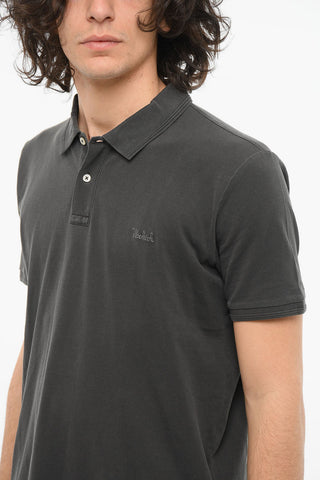 Polo Collar T-shirt with Embroidered Logo