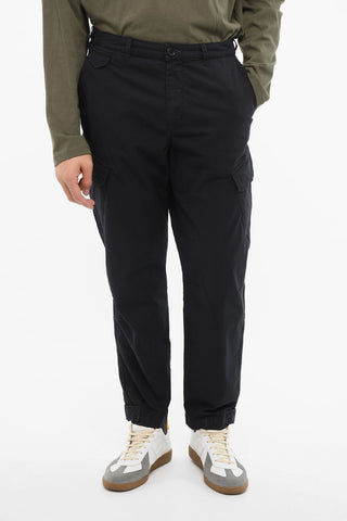 Cotton Cargo Pants with Graph-check Motif