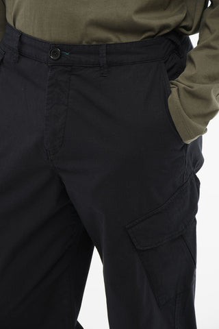 Cotton Cargo Pants with Graph-check Motif