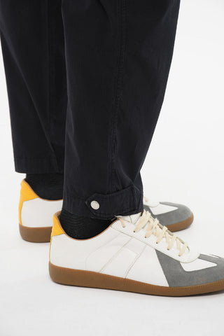 Cotton Cargo Pants with Graph-check Motif