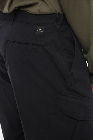 Cotton Cargo Pants with Graph-check Motif
