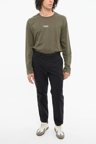 Cotton Cargo Pants with Graph-check Motif