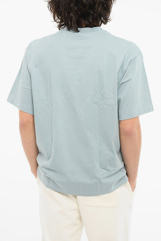 Crewneck T-shirt with Embroidered Logo