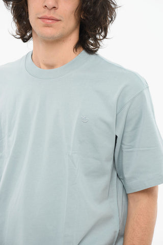 Crewneck T-shirt with Embroidered Logo