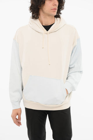 WELLTHREAD Felpa Hoodie Bicolore in Cotone Garzato