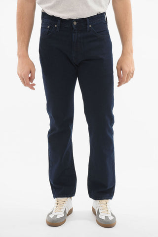 Straight-leg Denims with Loose-fit and Logo Patch 20cm