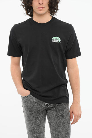 Crewneck T-shirt with Debossed Print