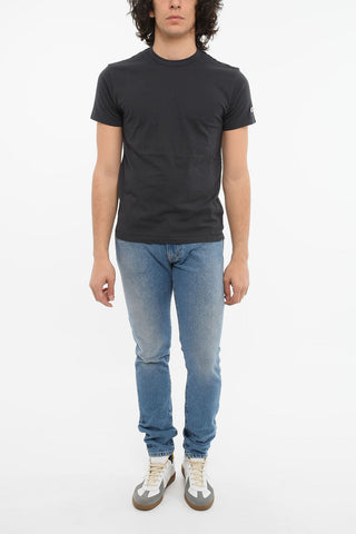 T-shirt girocollo con Ricamo Logo