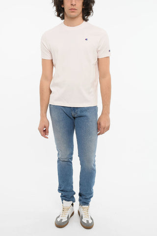 T-shirt girocollo con Ricamo Logo