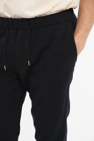 Wool Pleated-front Joggers with Tapered-fit