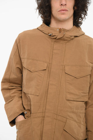 Parka Multitasca con Half Zip e Cappuccio Regolabile