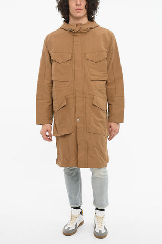 Parka Multitasca con Half Zip e Cappuccio Regolabile