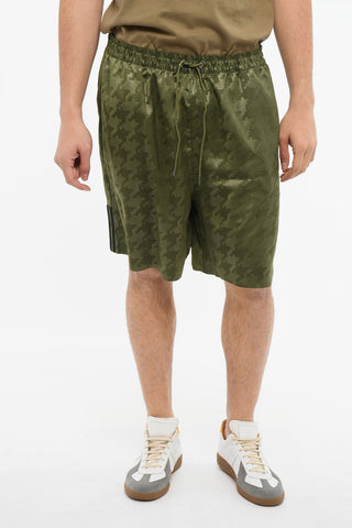 Shorts in Satin Tecnico con Coulisse in Vita