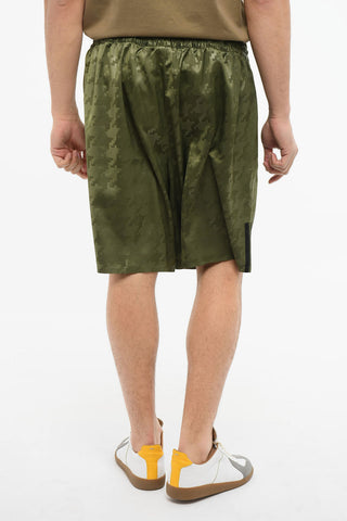 Shorts in Satin Tecnico con Coulisse in Vita