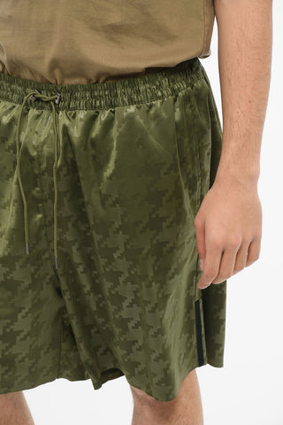 Shorts in Satin Tecnico con Coulisse in Vita