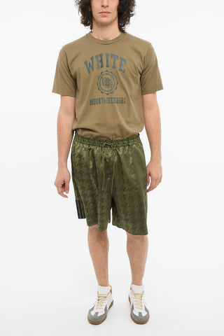 Shorts in Satin Tecnico con Coulisse in Vita