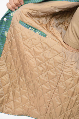 Cappotto Leggero Trapuntato con Stampa Paisley