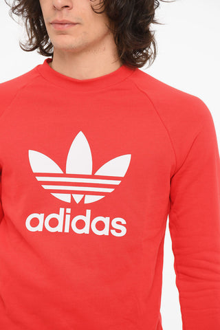 Crewneck Sweatshirt with Maxi Logo Print