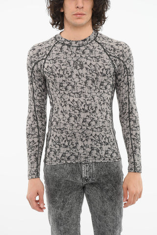 Elasticated Long-sleeved T-shirt with Reflective Logo