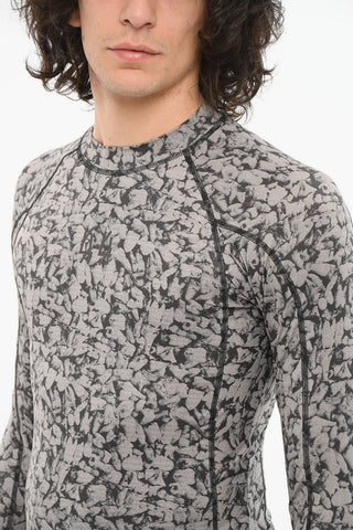 Elasticated Long-sleeved T-shirt with Reflective Logo