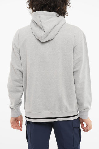 Hoodie Sweatshirt with Graphic Print and Logo Lettering