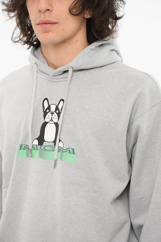 Hoodie Sweatshirt with Graphic Print and Logo Lettering