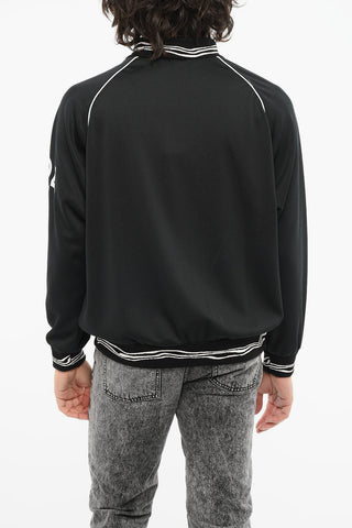 Jersey Zip-up Sweatshirt with Logo Print