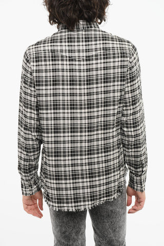 Tartan-checkered Shirt with Double Breast-pocket