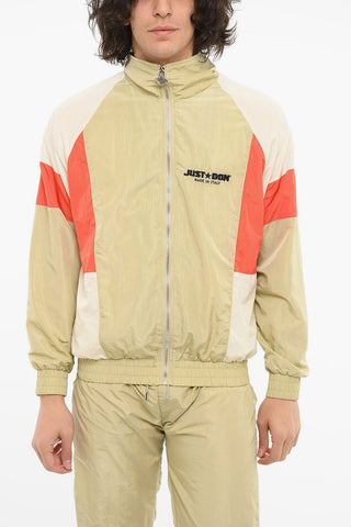 Logo Embroidered Nylon Windbreaker