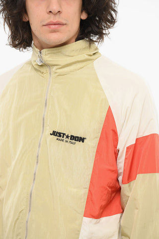 Logo Embroidered Nylon Windbreaker