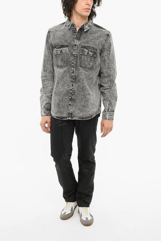 Denim Shirt with Double Breast-pocket