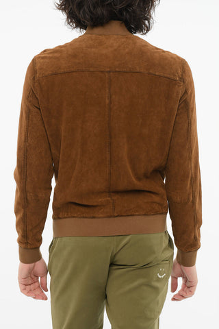 Suede BERGEN Jacket with Zipped Pockets