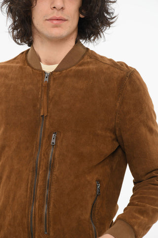 Suede BERGEN Jacket with Zipped Pockets