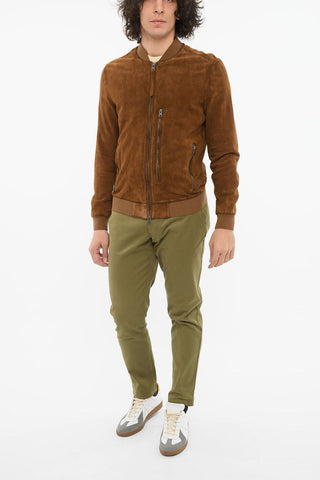Suede BERGEN Jacket with Zipped Pockets