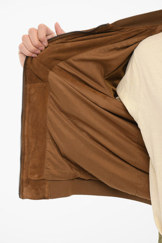 Suede BERGEN Jacket with Zipped Pockets
