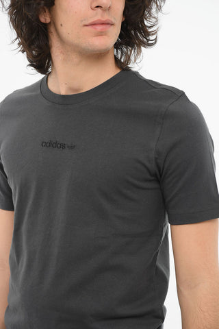 Crewneck T-shirt with Embroidered Logo