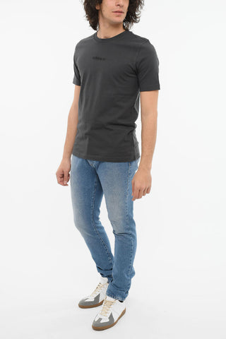 Crewneck T-shirt with Embroidered Logo