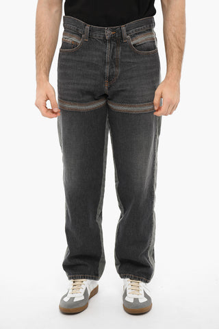 Regular Fit Mid Waist Straight Leg D-MAND-FS Jeans 21 cm