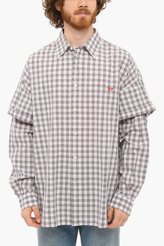 Checkered S-DOUBLER Shirt With Double Sleeves