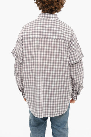Checkered S-DOUBLER Shirt With Double Sleeves