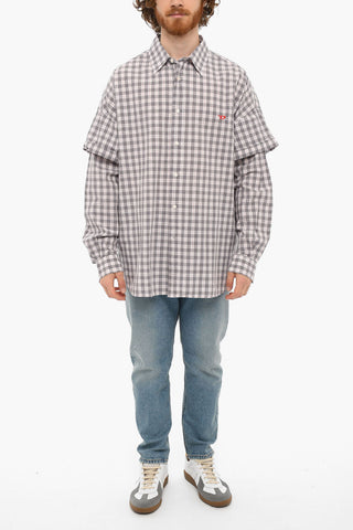 Checkered S-DOUBLER Shirt With Double Sleeves