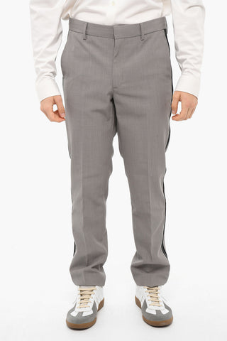 Wool Blend P-MOE Chino Pants With Contrasting Side Bands