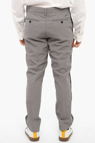 Wool Blend P-MOE Chino Pants With Contrasting Side Bands