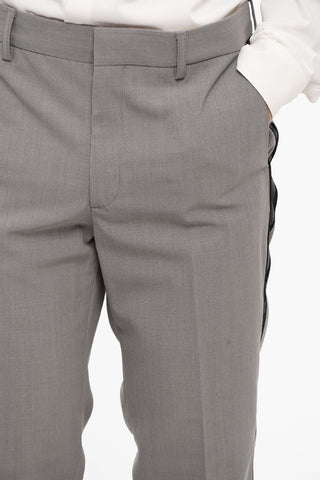 Wool Blend P-MOE Chino Pants With Contrasting Side Bands