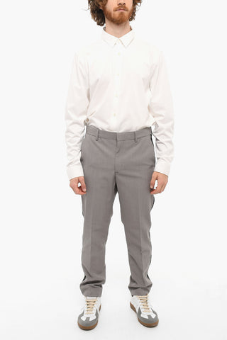 Wool Blend P-MOE Chino Pants With Contrasting Side Bands